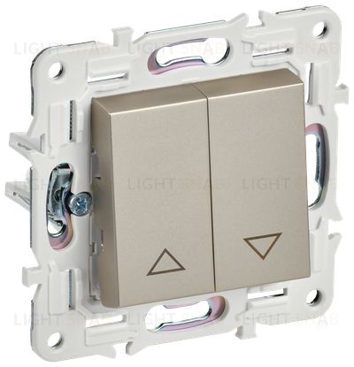 Выключатель 2-клавишный самовозвратный управления жалюзи IEK Skandy, шампань SK-V15-0-10-K37 SK-V15-0-10-K37