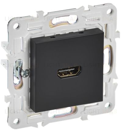 HDMI розетка одинарная тип А IEK Skandy, черный SK-H10-K02 SK-H10-K02