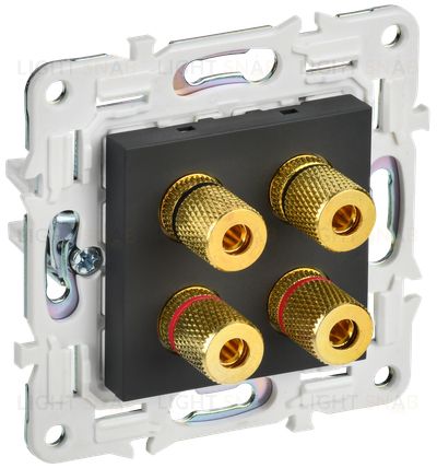 Акустическая розетка 4-местная IEK Skandy, графит SK-S40-K53 SK-S40-K53