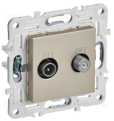 Розетка TV-SAT оконечная IEK Skandy, шампань SK-AF20-O-K37 SK-AF20-O-K37