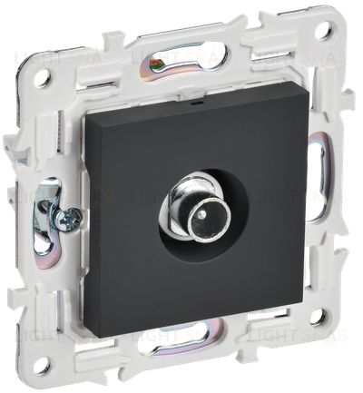 Розетка TV проходная IEK Skandy, графит SK-A10-P-K53 SK-A10-P-K53