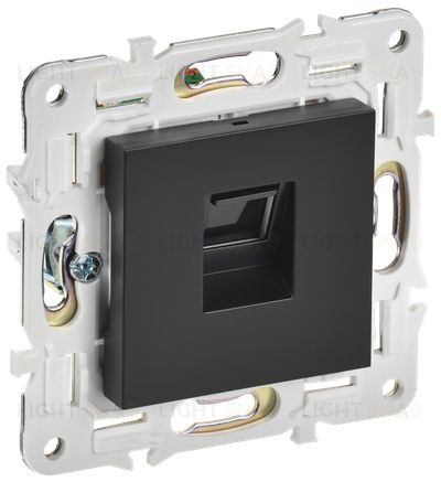 Розетка интернет одинарная RJ45 кат.6 IEK Skandy черный SK-K10-2-K02 SK-K10-2-K02