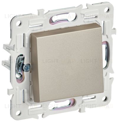 Выключатель 1-клавишный кнопочный IEK Skandy, 10A/250В, шампань SK-V17-0-10-K37 SK-V17-0-10-K37