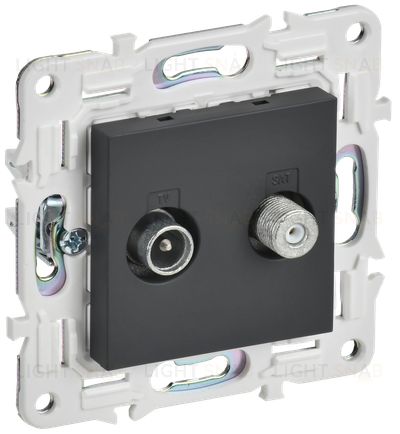 Розетка TV-SAT оконечная IEK Skandy, графит SK-AF20-O-K53 SK-AF20-O-K53