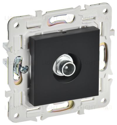 Розетка TV проходная IEK Skandy, черный SK-A10-P-K02 SK-A10-P-K02