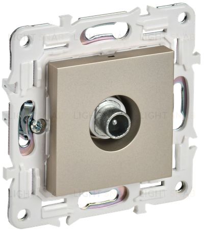 Розетка TV проходная IEK Skandy, шампань SK-A10-P-K37 SK-A10-P-K37