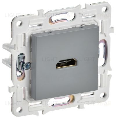 HDMI розетка одинарная тип А IEK Skandy, серый SK-H10-K03 SK-H10-K03