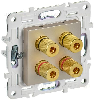 Акустическая розетка 4-местная IEK Skandy, шампань SK-S40-K37 SK-S40-K37
