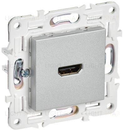 HDMI розетка одинарная тип А IEK Skandy, серебряный SK-H10-K23 SK-H10-K23