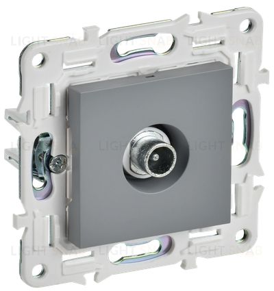 Розетка TV проходная IEK Skandy, серый SK-A10-P-K03 SK-A10-P-K03