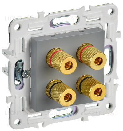 Акустическая розетка 4-местная IEK Skandy, серый SK-S40-K03 SK-S40-K03
