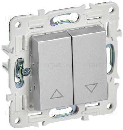 Выключатель 2-клавишный самовозвратный управления жалюзи IEK Skandy, серебряный SK-V15-0-10-K23 SK-V15-0-10-K23