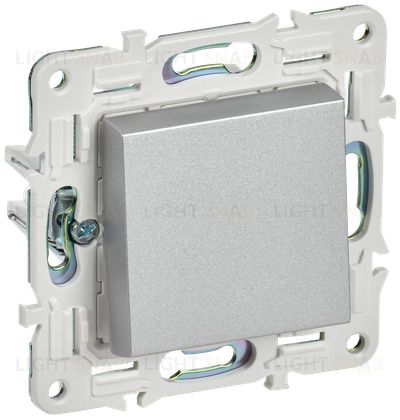 Выключатель 1-клавишный кнопочный IEK Skandy, 10A/250В, серебряный SK-V17-0-10-K23 SK-V17-0-10-K23