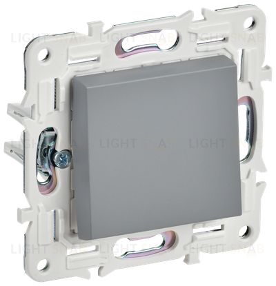 Выключатель 1-клавишный кнопочный IEK Skandy, 10A/250В, серый SK-V17-0-10-K03 SK-V17-0-10-K03