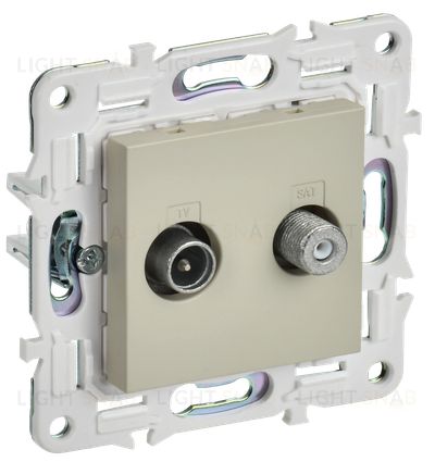 Розетка двойная TV+SAT IEK Skandy бежевый SK-AF20-O-K10 SK-AF20-O-K10