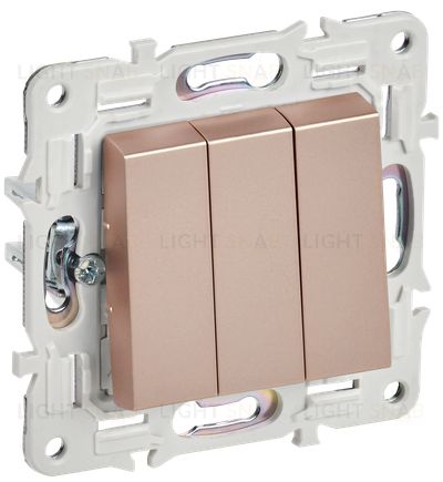 Выключатель 3-клавишный 10А IEK Skandy песочный SK-V30-0-10-K98 SK-V30-0-10-K98