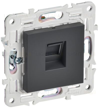 Розетка компьютерная RJ45 кат.6 IEK Skandy титан SK-K10-2-K48 SK-K10-2-K48