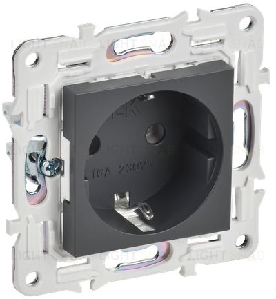 Розетка с заземлением 16А IEK Skandy титан SK-R11-16-K48 SK-R11-16-K48