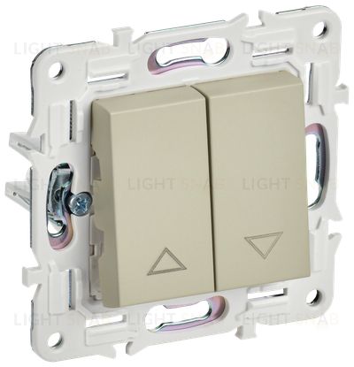 Выключатель 2-клавишный самовозвратный управления жалюзи IEK Skandy, бежевый SK-V15-0-10-K10 SK-V15-0-10-K10