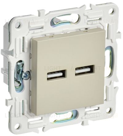 Розетка USB двойная A+A 3,1А IEK Skandy бежевый SK-U21-D31-K10 SK-U21-D31-K10