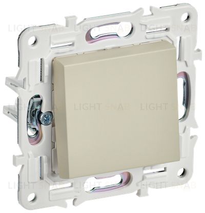 Выключатель 1-клавишный кнопочный IEK Skandy, 10A/250В, бежевый SK-V17-0-10-K10 SK-V17-0-10-K10