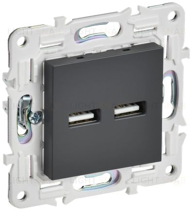Розетка USB двойная A+A 3,1А IEK Skandy титан SK-U21-D31-K48 SK-U21-D31-K48