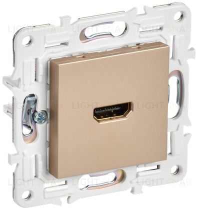 HDMI розетка одинарная тип А IEK Skandy, песочный SK-H10-K98 SK-H10-K98