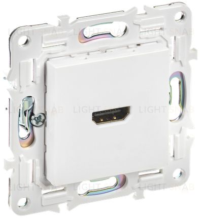 HDMI розетка одинарная тип А IEK Skandy, арктический белый SK-H10-K01 SK-H10-K01