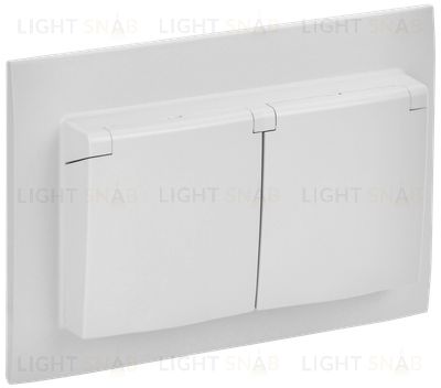 Розетка 2-местная и крышкой 16А в сборе IP44 IEK Skandy арктический белый SK-R26-16-44-K01-F SK-R26-16-44-K01-F