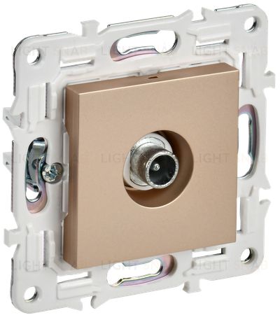 Розетка TV проходная IEK Skandy песочный SK-A10-P-K98 SK-A10-P-K98