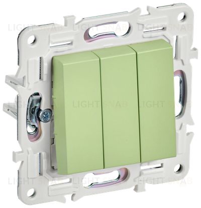 Выключатель 3-клавишный 10А IEK Skandy мятный SK-V30-0-10-K06 SK-V30-0-10-K06