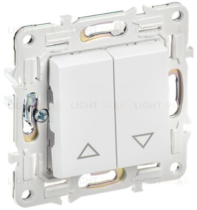 Выключатель 2-клавишный самовозвратный управления жалюзи IEK Skandy, арктический белый SK-V15-0-10-K01 SK-V15-0-10-K01