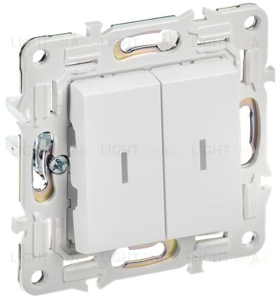 Выключатель 2-клавишный с индикацией 10А IEK Skandy арктический белый SK-V20-1-10-K01 SK-V20-1-10-K01