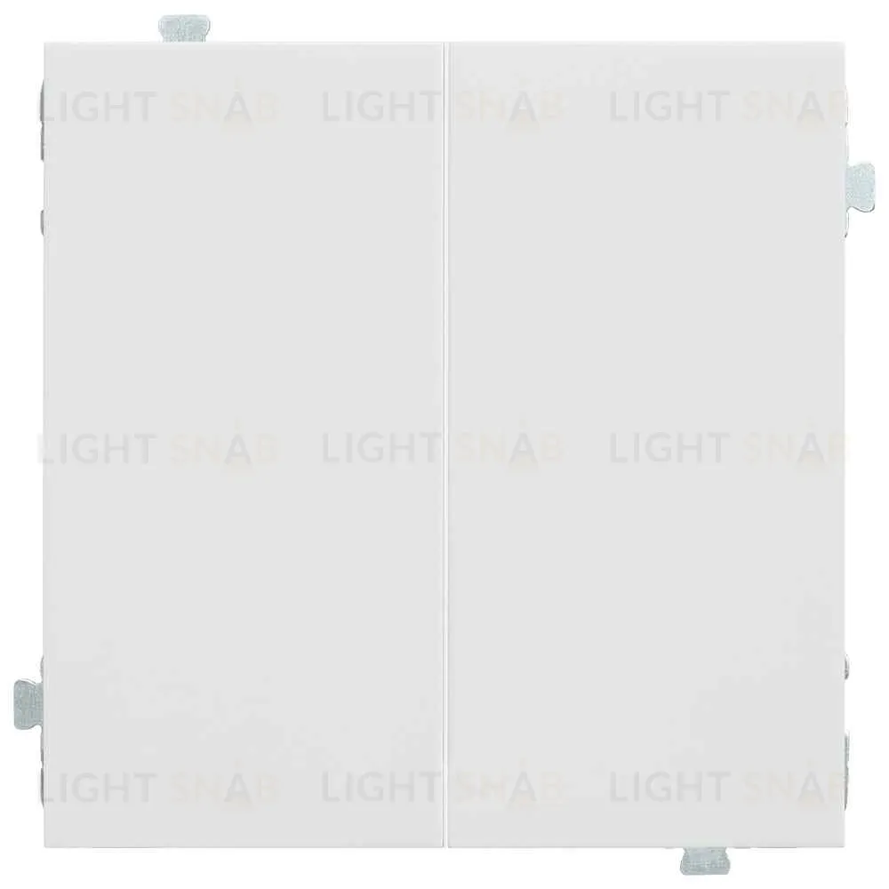 Выключатель двухклавишный проходной (из 2-х мест) Rikett 10A/250В белый матовый 32101+35611 MW 32101 + 35611 MW