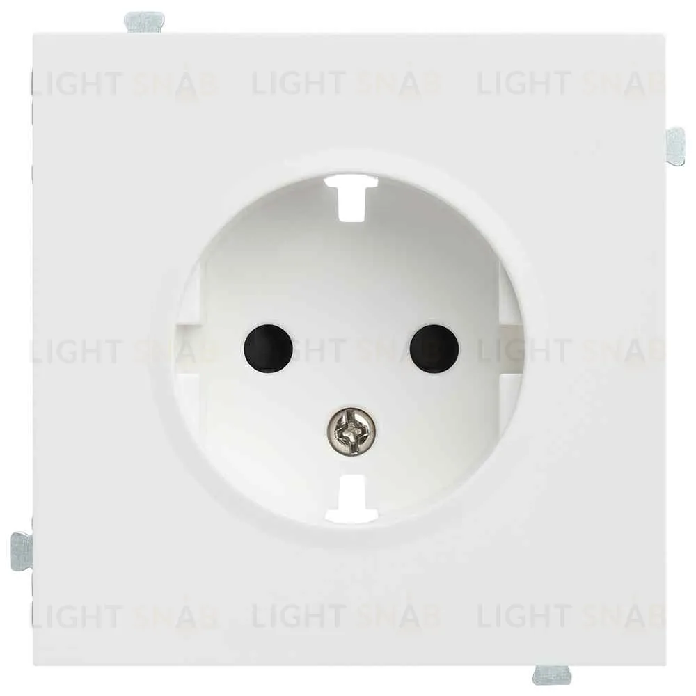 Розетка с заземлением с защитными шторками Rikett 16A/250В, винтовой зажим, белый матовый 32131+35632 MW 32131 + 35632 MW
