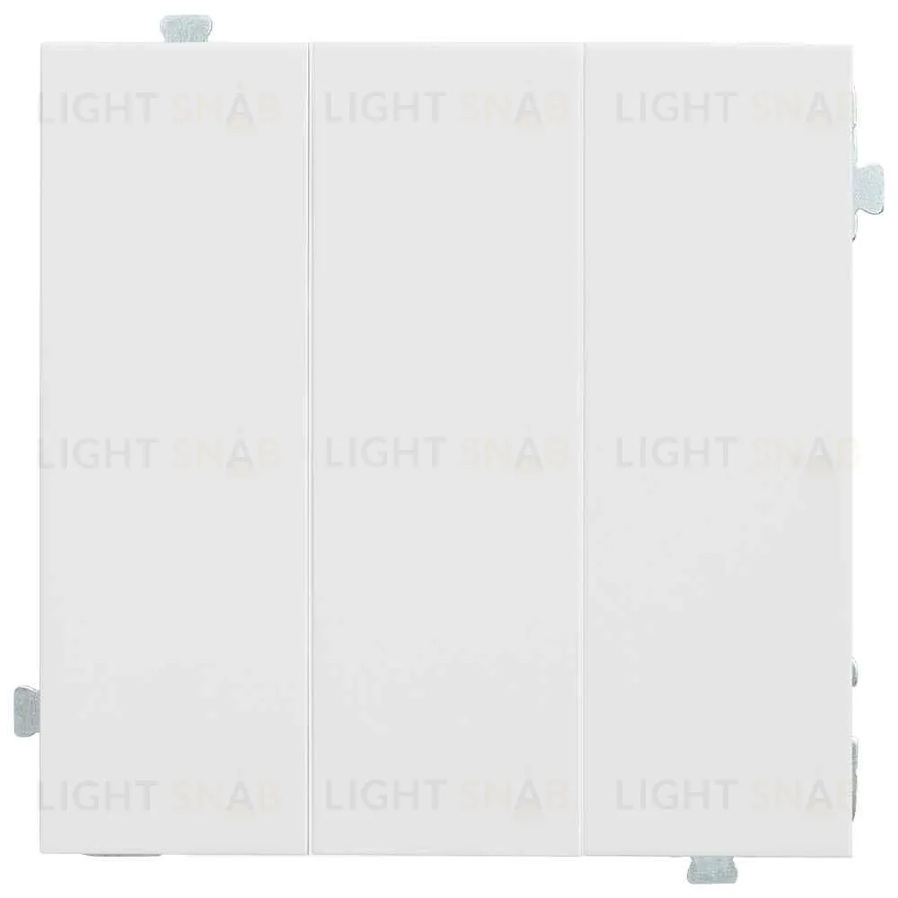 Выключатель трехклавишный Rikett 10A/250В белый матовый 32088+35661 MW 32088 + 35661 MW