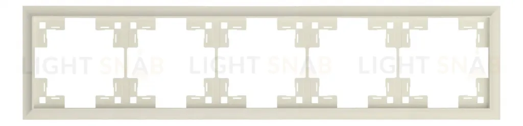 Рамка пятерная Rikett Classic кремовый матовый 35950 MC 35950 MC