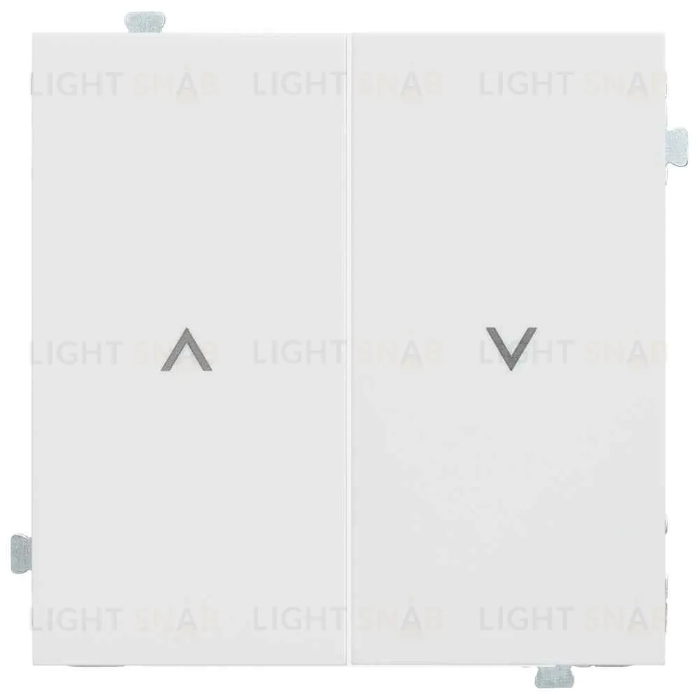 Выключатель управления жалюзи с блокировкой от одновременных команд Rikett 10A/250В, белый матовый 32281+35613 MW 32281 + 35613 MW