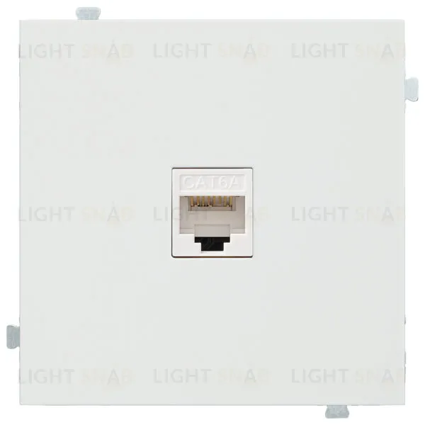 Розетка компьютерная одинарная Rikett 6 кат, RJ 45, UTP, белый матовый 32976+147401 BK+35441 MW 32976 + 147401 BK + 35441 MW