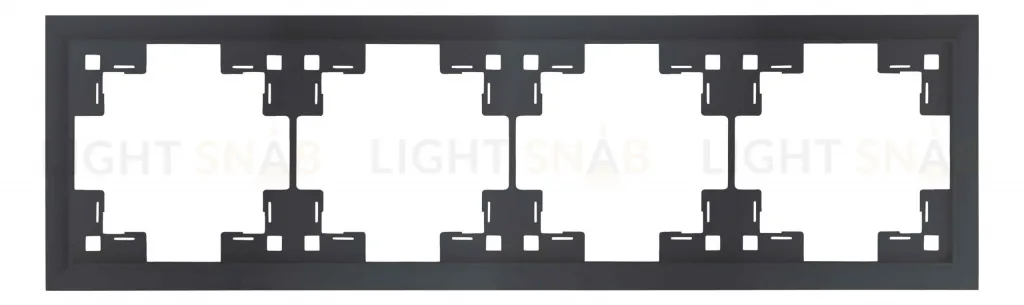 Рамка четверная Rikett Classic черный матовый 35940 MB 35940 MB