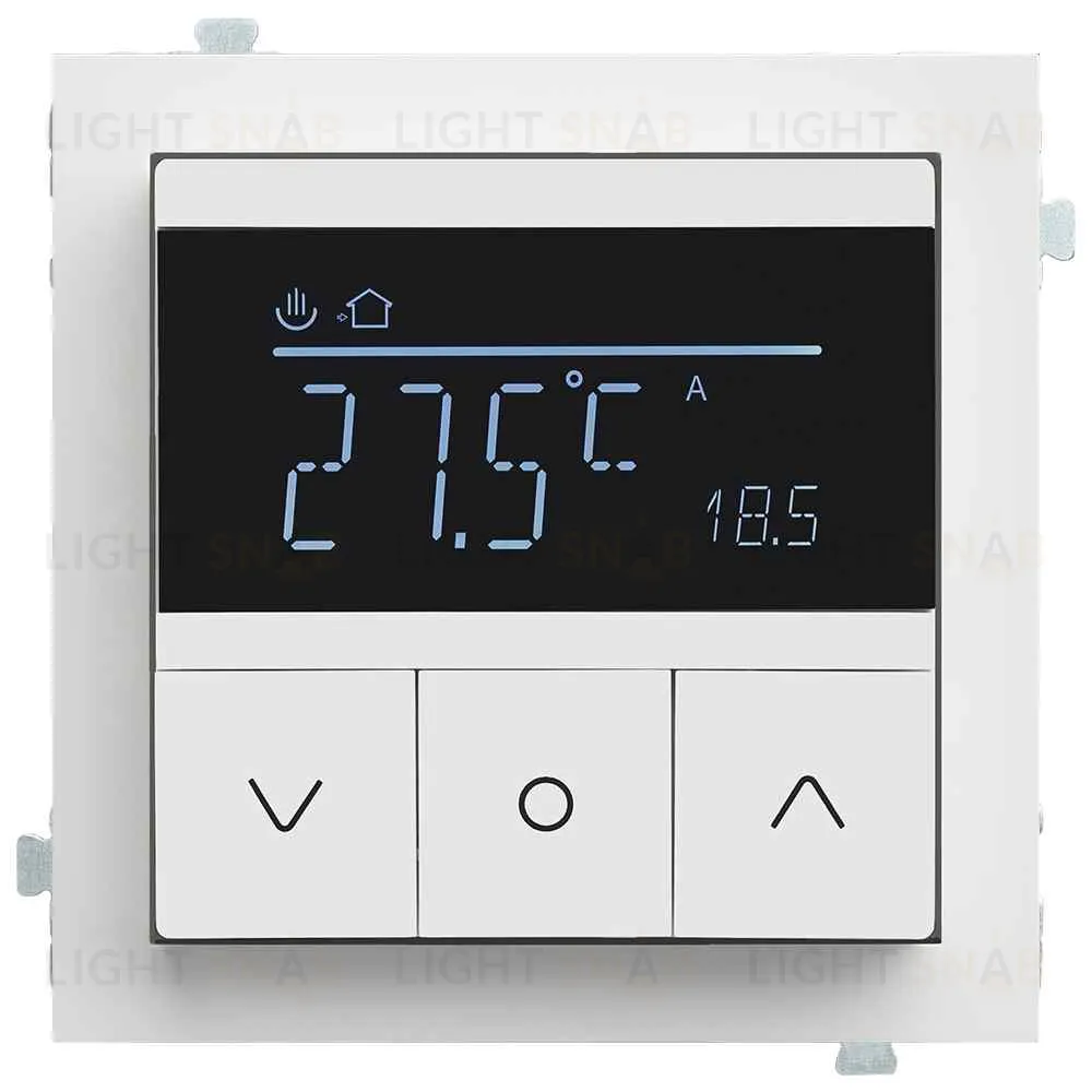 Термостат с датчиком для теплых полов с белым матовым адаптером Rikett 16A/230В, белый 32232 WT+32881 MW 32232 WT + 32881 MW