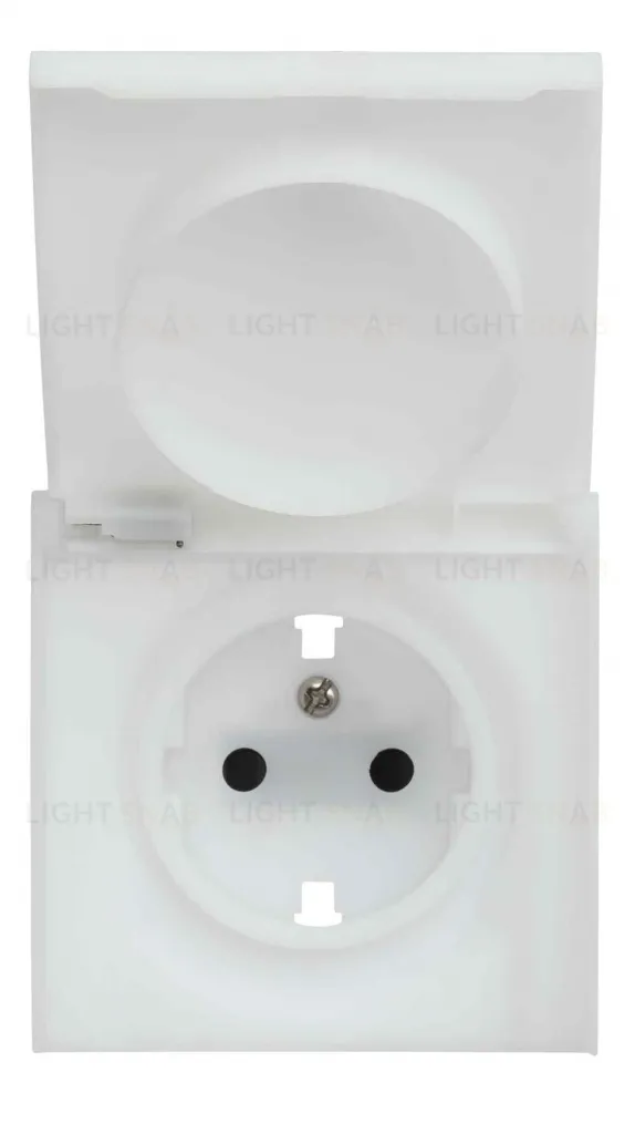 Розетка с заземлением с защитными шторками и крышкой Rikett 16A/250В, винтовой зажим, белый матовый 32131+35634 MW 32131 + 35634 MW