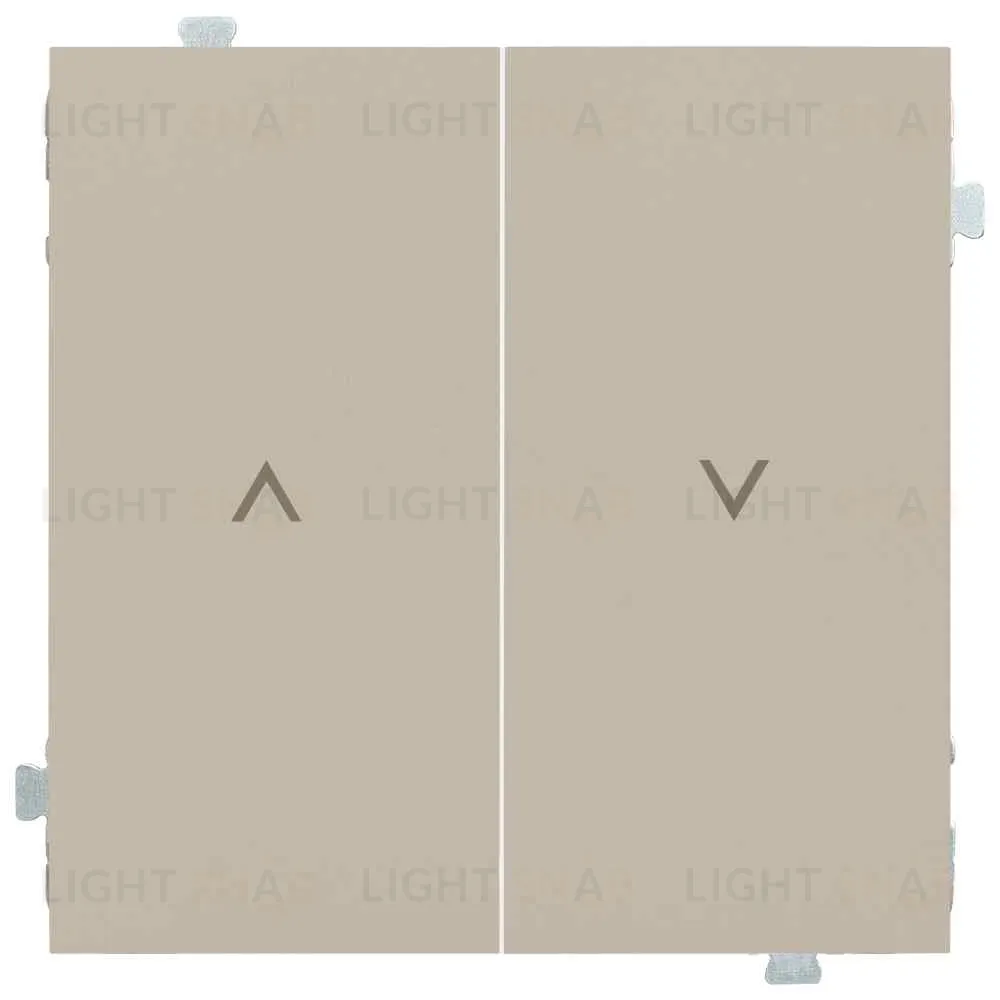 Выключатель управления жалюзи с блокировкой от одновременных команд Rikett 10A/250В, латте 32281+35613 LT 32281 + 35613 LT