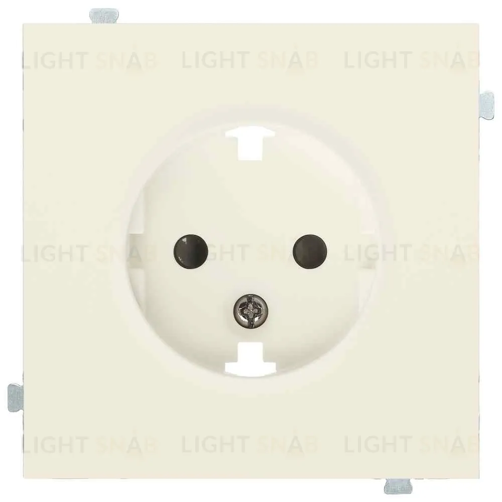 Розетка с заземлением с защитными шторками Rikett 16A/250В, винтовой зажим, кремовый матовый 32131+35632 MC 32131 + 35632 MC