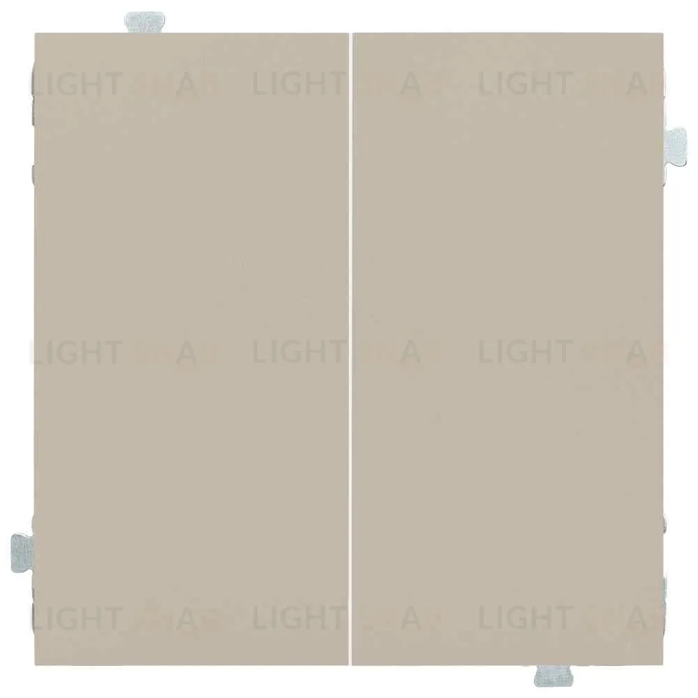 Выключатель двухклавишный проходной (из 2-х мест) Rikett 10A/250В латте 32101+35611 LT 32101 + 35611 LT