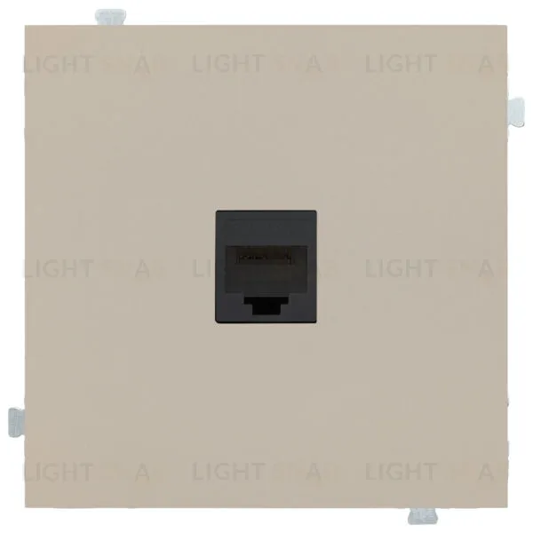 Розетка компьютерная одинарная Rikett 6 кат, RJ 45, UTP, латте 32976+147401 BK+35441 LT 32976 + 147401 BK + 35441 LT