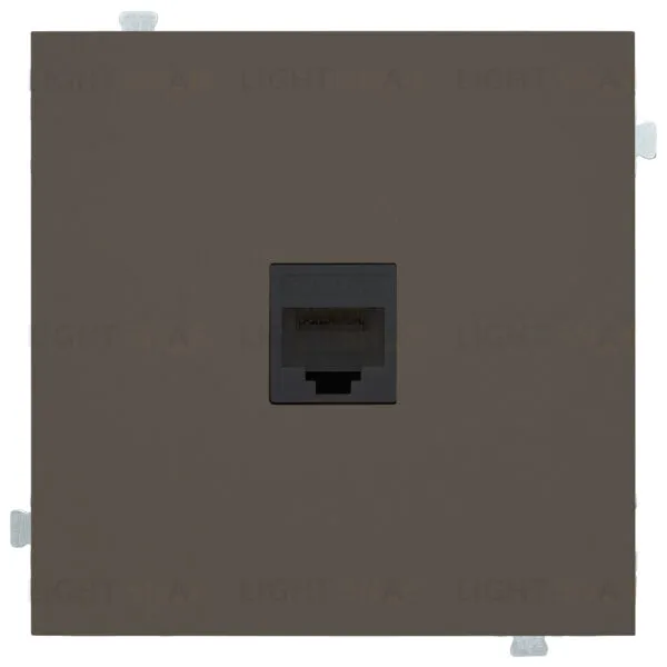 Розетка компьютерная одинарная Rikett 6 кат, RJ 45, UTP, каппучино 32976+147401 BK+35441 CP 32976 + 147401 BK + 35441 CP