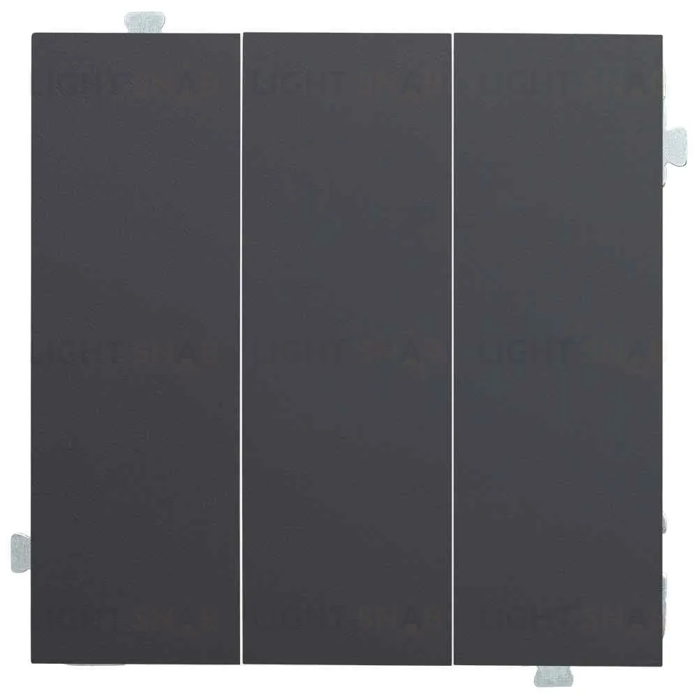 Выключатель трехклавишный Rikett 10A/250В черный матовый 32088+35661 MB 32088 + 35661 MB