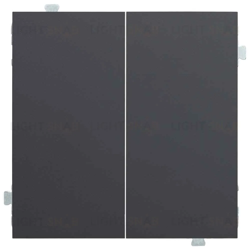 Выключатель двухклавишный проходной (из 2-х мест) Rikett 10A/250В черный матовый 32101+35611 MB 32101 + 35611 MB