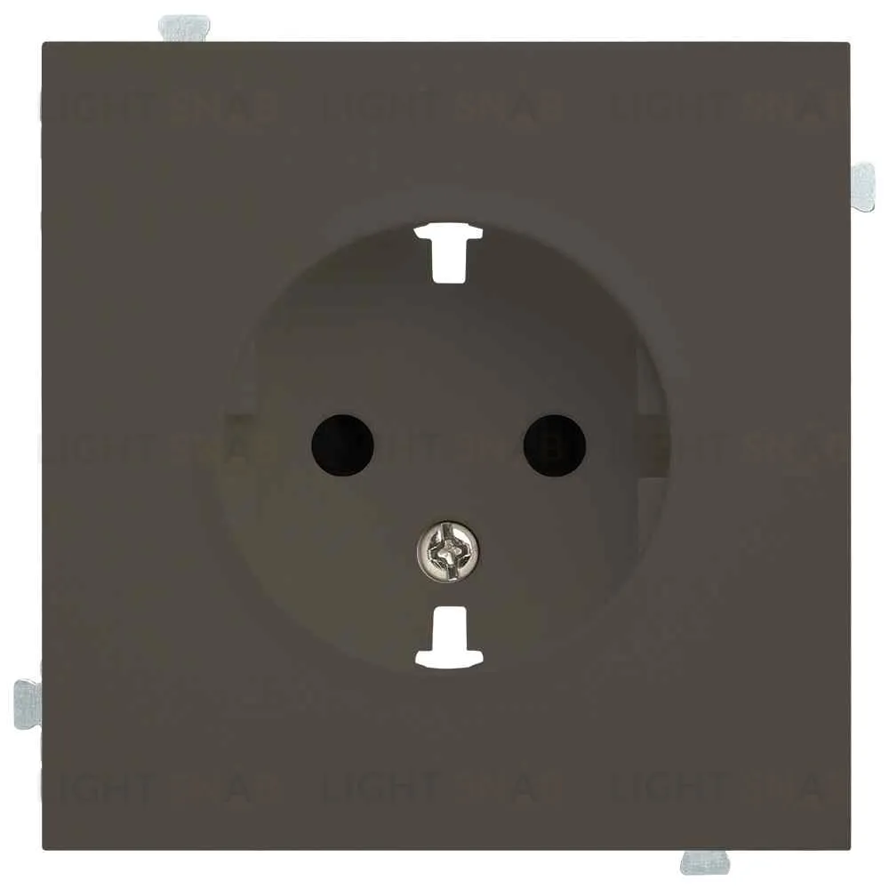 Розетка с заземлением с защитными шторками Rikett 16A/250В, винтовой зажим, каппучино 32131+35632 CP 32131 + 35632 CP